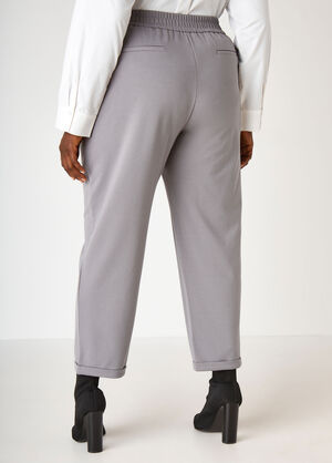 Ponte Tapered Ankle Pants, Silver Filigree image number 1