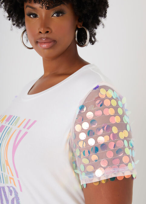 Embellished Birthday Graphic Tee, White image number 4