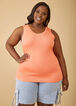 The Easy Basic Tank Top, LIVING CORAL image number 2