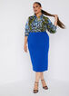 Pocketed Ponte Midi Pencil Skirt, Surf The Web image number 2