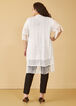 Fringed Crocheted Cardigan, White image number 1