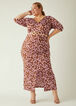 Ruched Leopard Bodycon Dress, Brown Animal image number 3