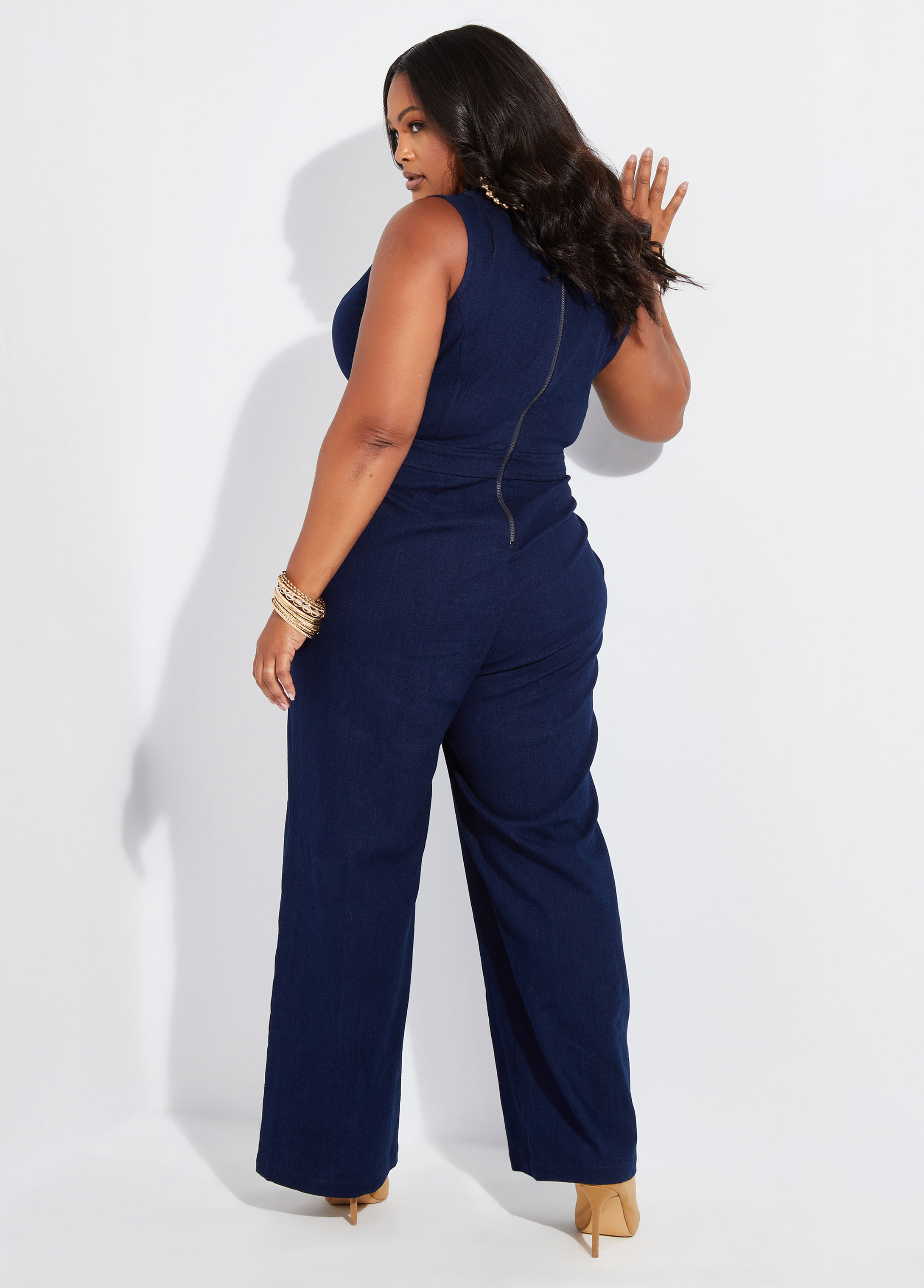 navy blue romper plus size