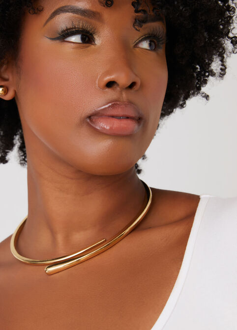 Gold Tone Hinge Collar Set, Gold image number 0