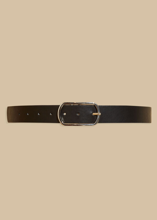 Reversible Matte Black Buckle Belt With Pattern – Black Brown, DAVID WEJ