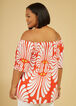 Tropical Off The Shoulder Blouse, Orange image number 1