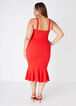 Flounced Bodycon Dress, Goji Berry image number 1