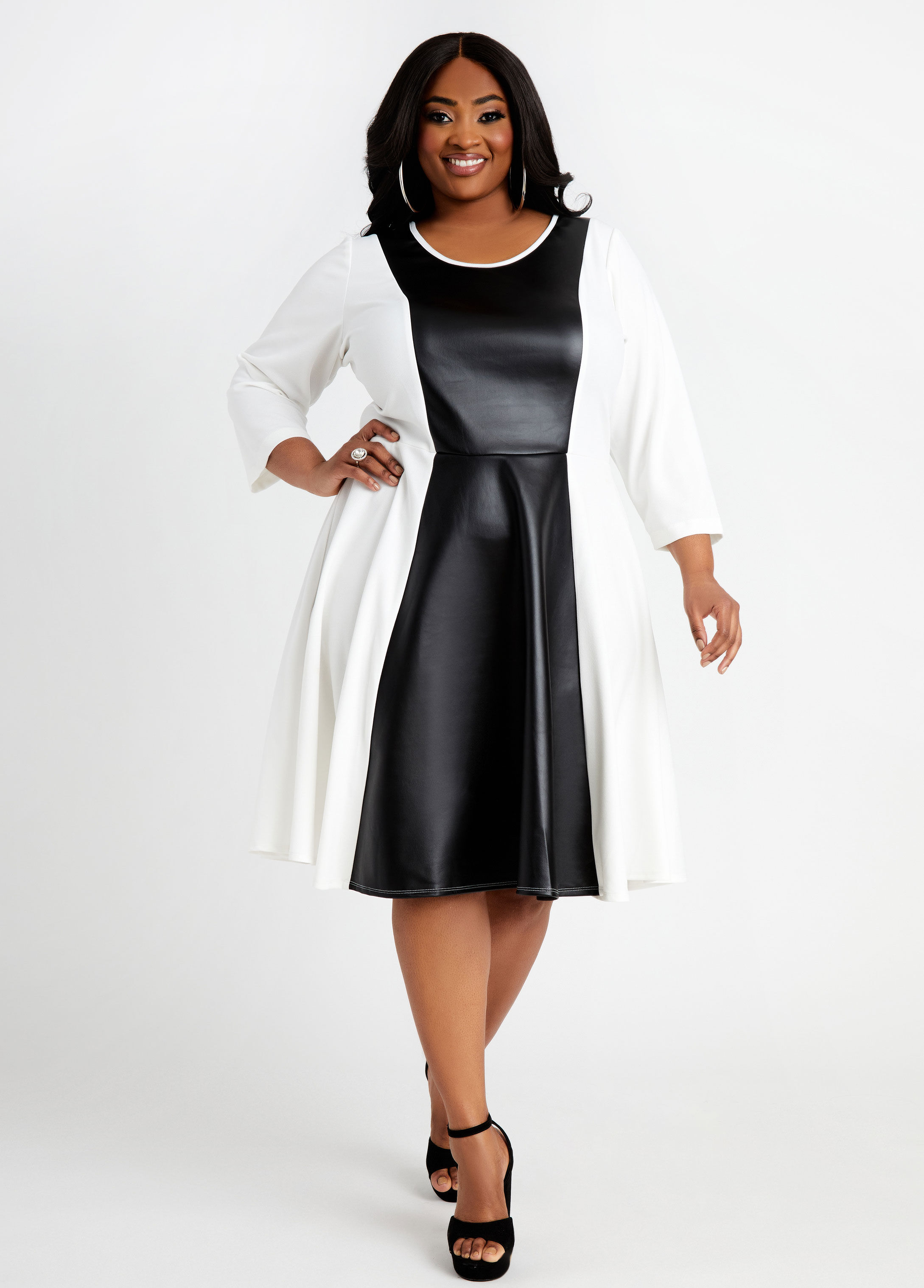 ashley stewart leather dresses