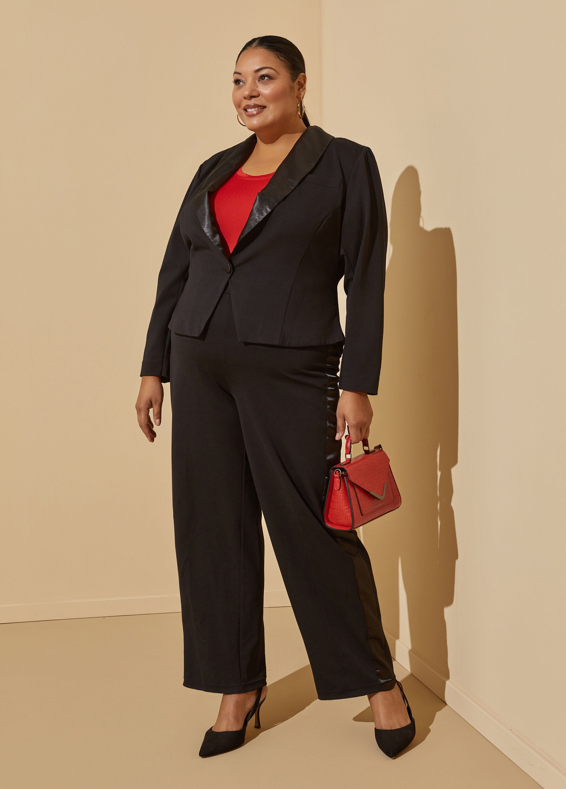 Plus size 2024 tuxedo blazer