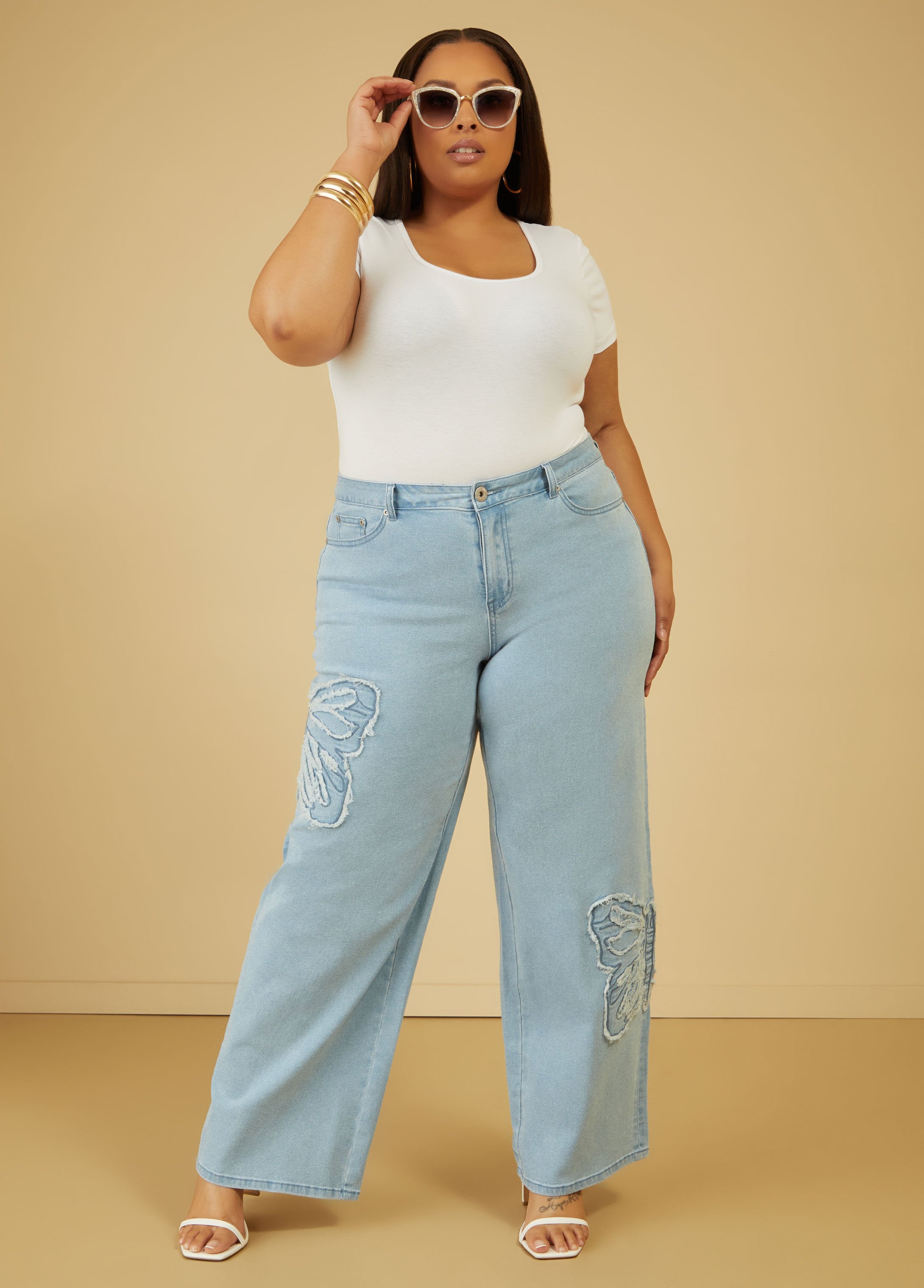 Butterfly Wide Leg Jeans