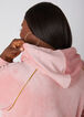 Lurex™ Trimmed Hooded Velour Dress, Blush image number 4