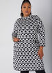 Swirl Sweater Shift Dress, Black Combo image number 2