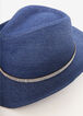 Crystal Denim Panama Hat, Denim Blue image number 1