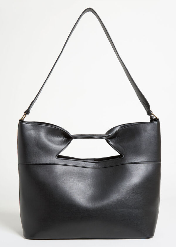 Bebe Ali Faux Leather Tote, Black image number 1