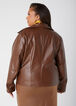 Moto Faux Leather Jacket, Potting Soil image number 1