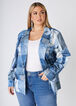 Denim Print Blazer, Blue image number 0