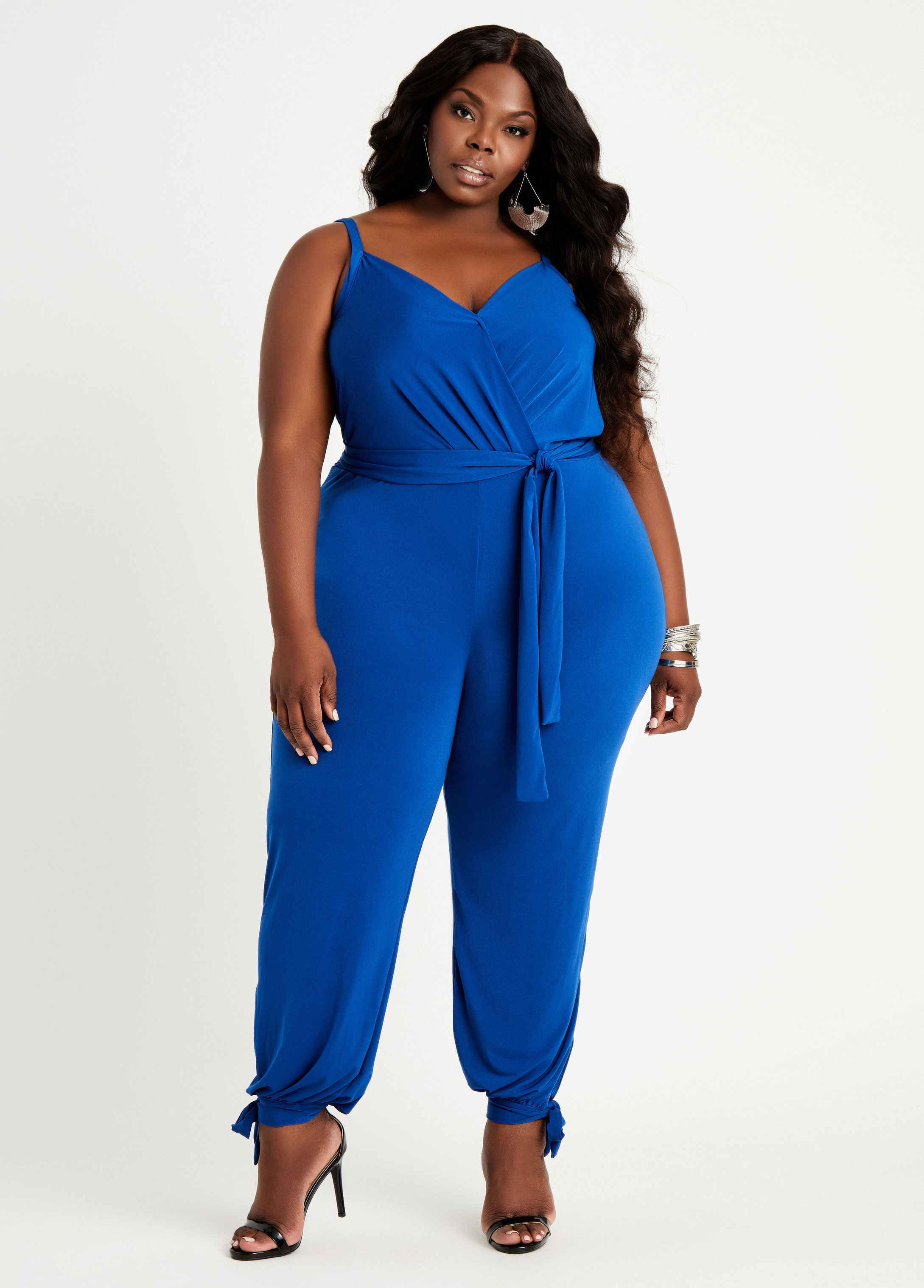 plus size royal blue jumpsuit