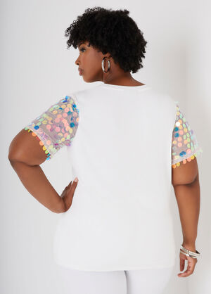 Embellished Birthday Graphic Tee, White image number 1