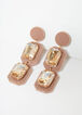 Layered Crystal Earrings, Iced Coffee image number 0