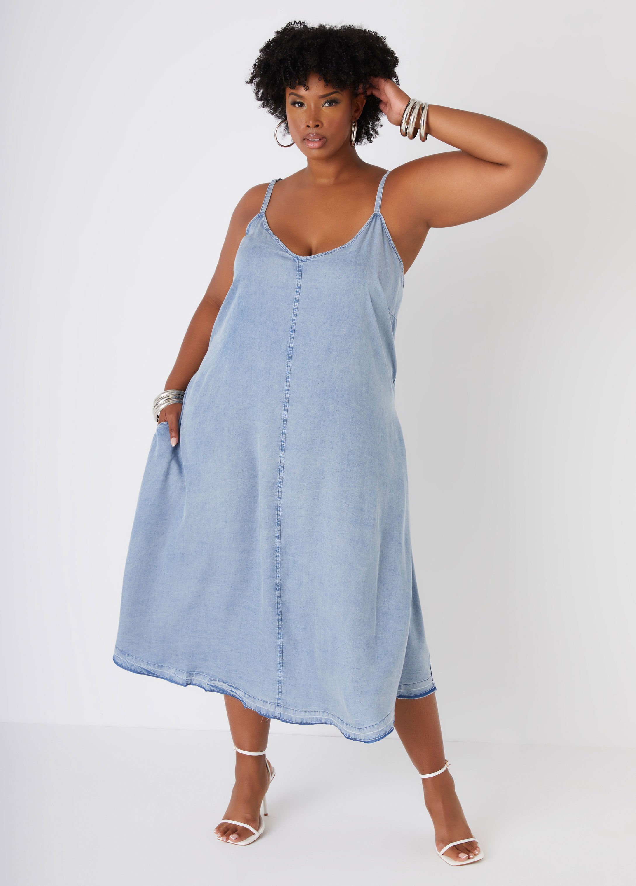 Chambray Midi Dress