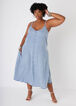 Chambray Midi Dress, Medium Blue image number 0