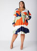 Abstract Faux Wrap Dress, Multi image number 0