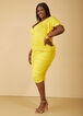 Ruched Bodycon Dress, Maize image number 2