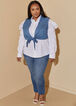 Chambray Layered Shirt, White image number 4