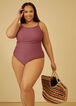 Catherine Malandrino Ruched Swimsuit, Raspberry Radiance image number 3