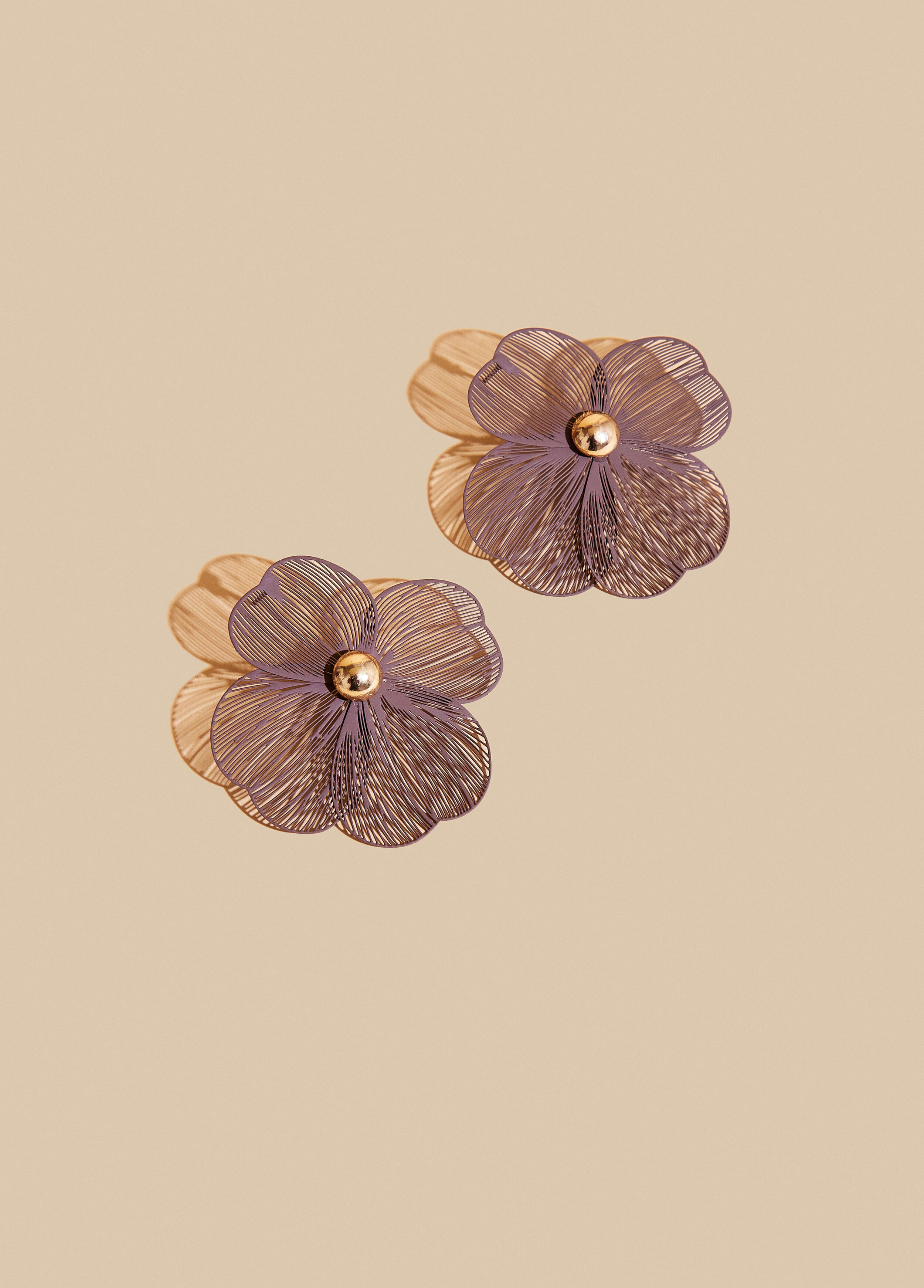 Floral Earrings Gold Flower Stud Earrings Petal Post Earrings