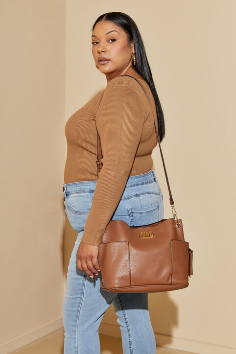 Steve Madden BKolt Satchel, Brown image number 7