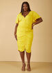 Ruched Bodycon Dress, Maize image number 0