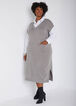 Poplin Paneled Sweater Dress, Heather Grey image number 0