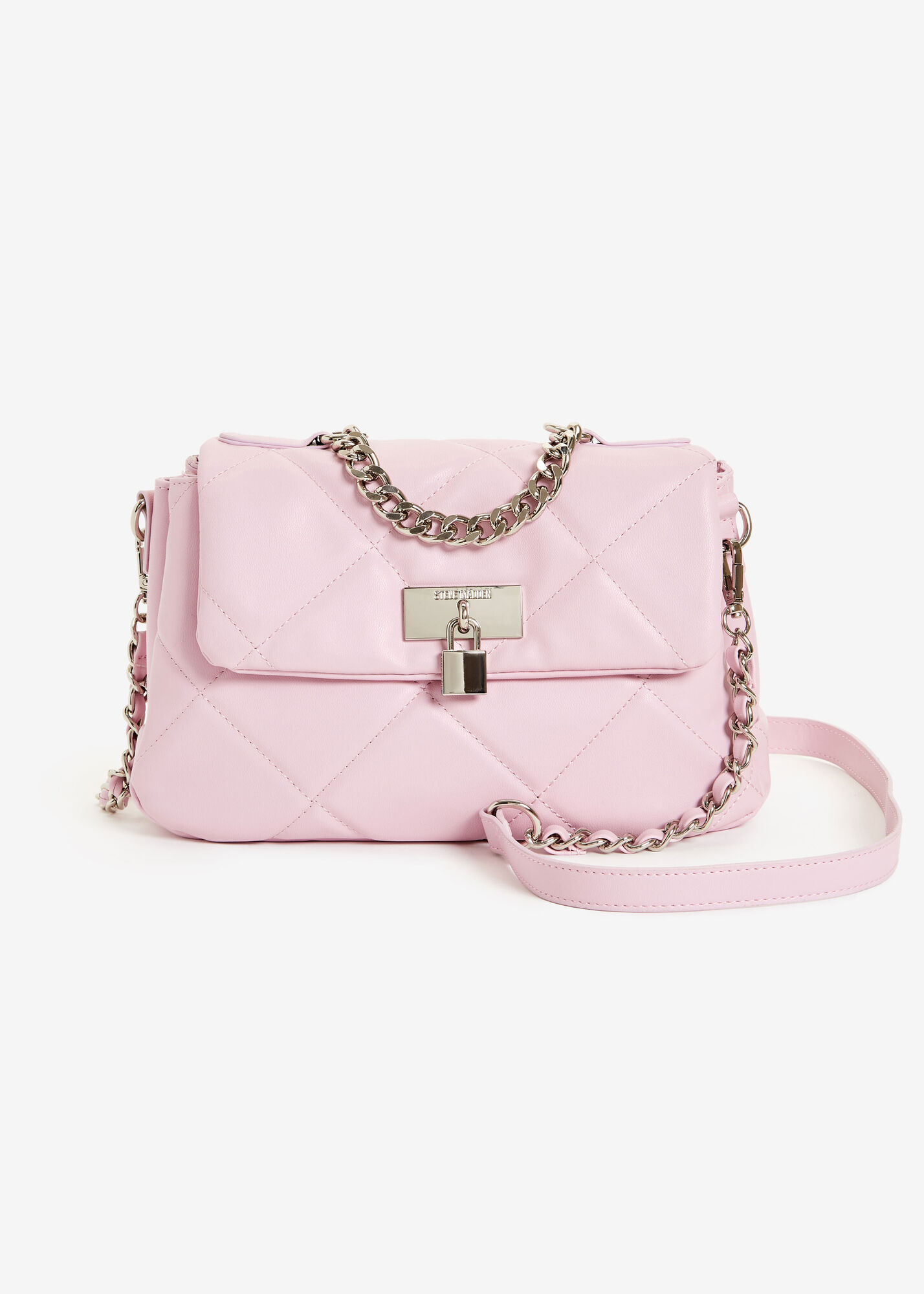 Steve Madden Bterra-g quilted teddy cross body in pink - ShopStyle