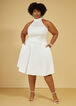 Paneled A Line Dress, White image number 0