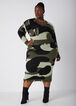 Distressed Camo Midaxi Skirt, Olive image number 0