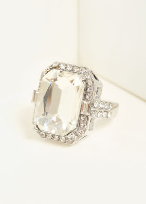 Crystal Stretch Ring, Silver image number 0