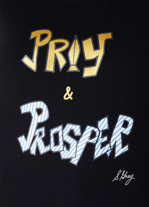 Sheila Gray Pray & Prosper Tee, Black image number 3