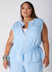 Storm Flap Cinched Waist Vest, POWDER BLUE image number 0