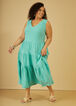 Cotton Gauze Maxi Dress, Turquoise Aqua image number 3