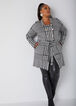 Houndstooth Double Breast Cardigan, Black White image number 0