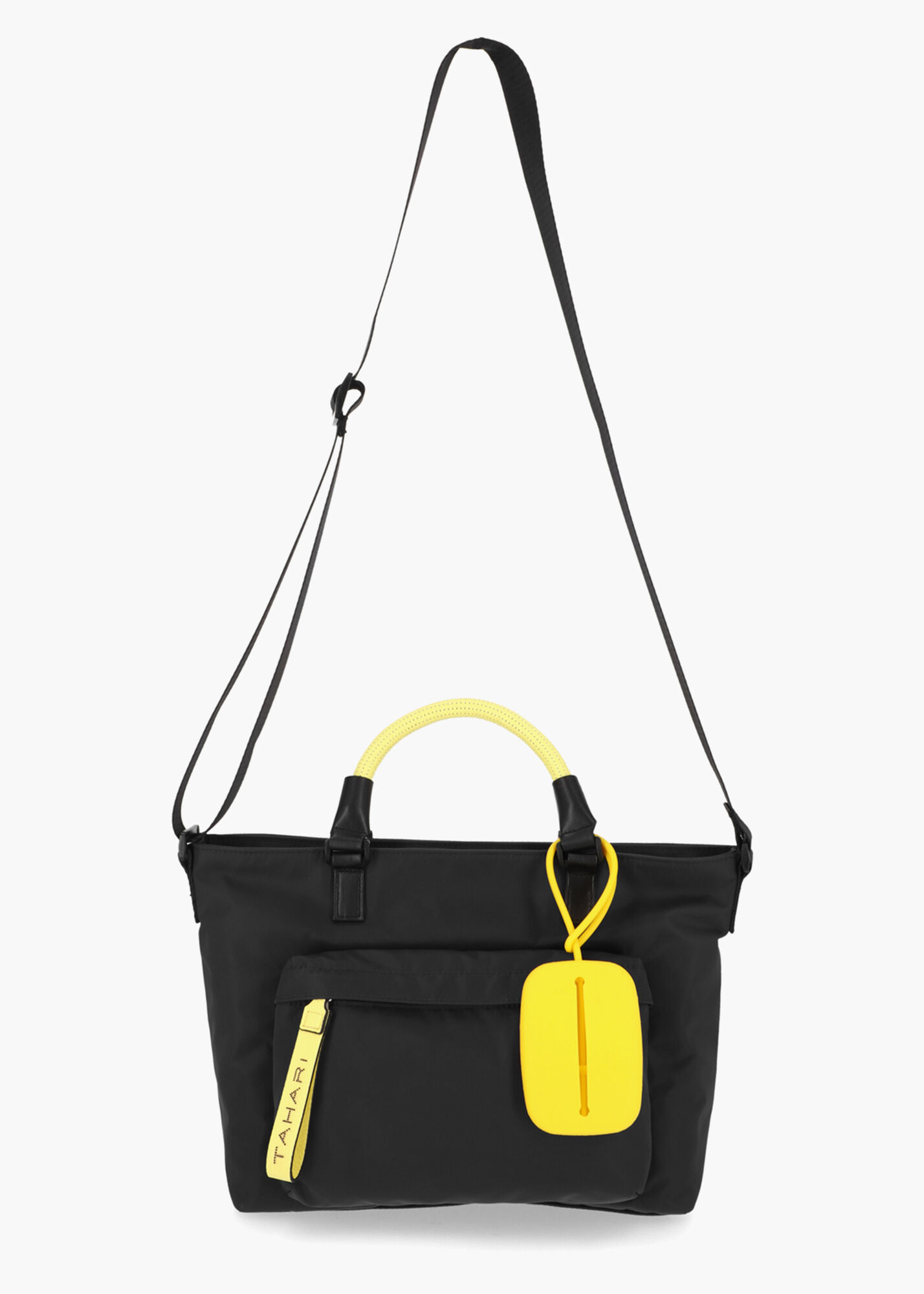 Trendy Designer Tahari Lafayette Nylon Colorblock Logo Satchel Bag
