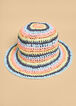 Striped Straw Bucket Hat, Multi image number 0