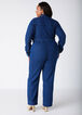 Denim Straight Leg Jumpsuit, Dk Rinse image number 1