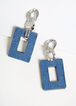 Chain Link And Denim Earrings, Denim image number 1