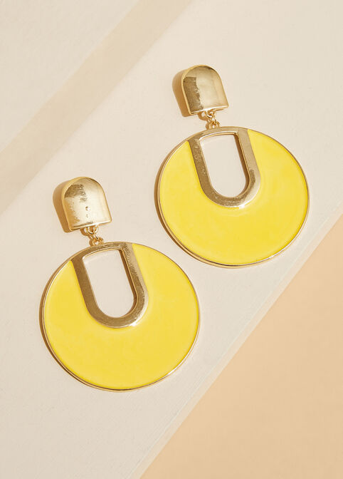Ring Drop Earrings, Maize image number 0