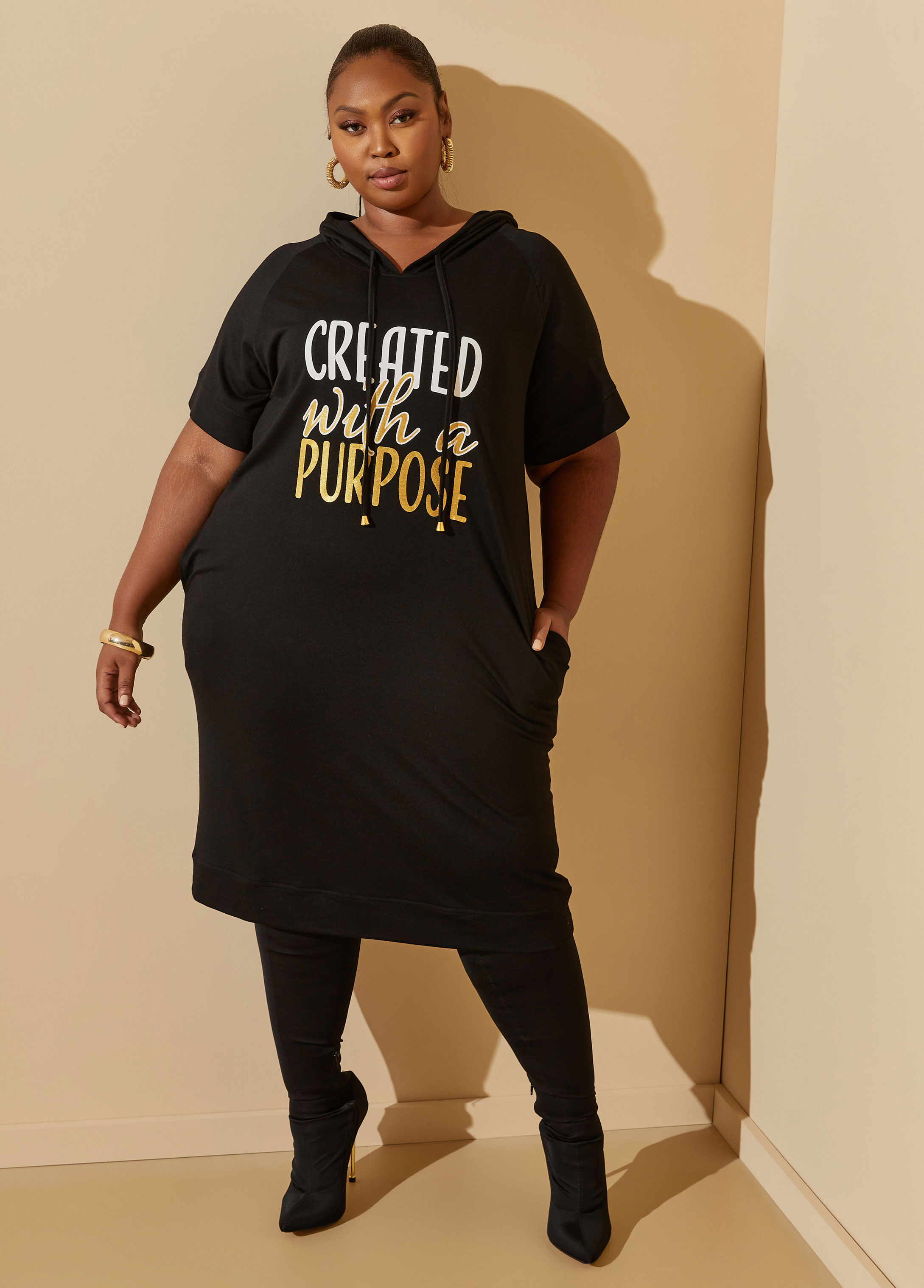 Plus Size purpose dress hoodie dress plus size sweatshirt dress