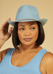 Crystal Denim Panama Hat, Denim image number 0