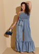 Belted Chambray Jumpsuit, Indigo image number 0