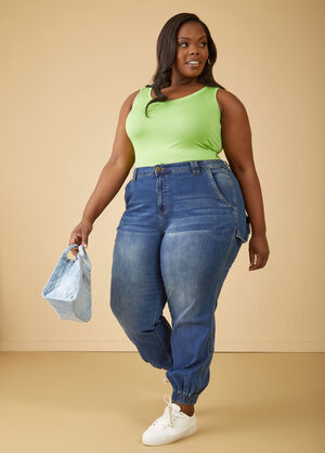 Plus Size High Waisted Jeans, Sizes 10 - 36
